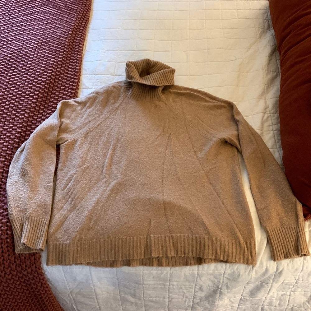 Camel J. Crew Turtleneck Sweater